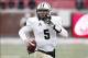 Dec 7, 2013; Dallas, TX, USA; UCF Knights quarterback Blake Bortles (5) runs for a touchdown against the Southern Methodist Mustangs during the second half of an NCAA football game at Gerald J. Ford Stadium. UCF Knights won 17-13. Mandatory Credit: Jim Co