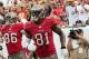 Dec 15, 2013; Tampa, FL, USA; Tampa Bay Buccaneers tight end Timothy Wright (81) reacts after scoring a touchdown during the second half of the game against the San Francisco 49ers at Raymond James Stadium. Mandatory Credit: Rob Foldy-USA TODAY Sports
