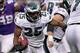 Dec 15, 2013; Minneapolis, MN, USA; Philadelphia Eagles running back LeSean McCoy (25) carries the ball during the third quarter against the Minnesota Vikings at Mall of America Field at H.H.H. Metrodome. Mandatory Credit: Brace Hemmelgarn-USA TODAY Sport