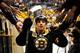 BOSTON, MA - NOVEMBER 30: Milan Lucic #17 of the Boston Bruins high fives fans after warm ups prior to the game against the Columbus Blue Jackets at the TD Garden on November 30, 2013 in Boston, Massachusetts. (Photo by Steve Babineau/NHLI via Getty Imag