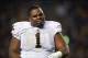 Nov 9, 2013; Pittsburgh, PA, USA; Notre Dame Fighting Irish nose tackle Louis Nix (1) walks to the sideline in the third quarter against the Pittsburgh Panthers at Heinz Field. Pitt won 28-21. Mandatory Credit: Matt Cashore-USA TODAY Sports