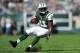 Oct 20, 2013; East Rutherford, NJ, USA; New York Jets wide receiver Jeremy Kerley (11) makes a move after making a catch against the New England Patriots during the first half at MetLife Stadium. Mandatory Credit: Joe Camporeale-USA TODAY Sports