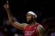 MIAMI, FL - DECEMBER 18: LeBron James #6 of the Miami Heat reacts on the court against the Indiana Pacers at American Airlines Arena on December 18, 2013 in Miami, Florida. NOTE TO USER: User expressly acknowledges and agrees that, by downloading and or u
