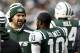 EAST RUTHERFORD, NJ - DECEMBER 1: Mark Sanchez #6 of the New York Jets talks to Santonio Holmes #10 of the New York Jets during their game against the Miami Dolphins at MetLife Stadium on December 1, 2013 in East Rutherford, New Jersey. (Photo by Jeff