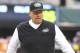 Dec 8, 2013; East Rutherford, NJ, USA; New York Jets head coach Rex Ryan walks the field during the pre game warmups against the Oakland Raiders at MetLife Stadium. Mandatory Credit: Ed Mulholland-USA TODAY Sports