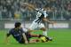 TURIN, ITALY - NOVEMBER 03: Sebastian Giovinco (R) of Juventus FC is tackled by Andrea Ranocchia of FC Internazionale Milano during the Serie A match between Juventus FC and FC Internazionale Milano at Juventus Arena on November 3, 2012 in Turin, Italy.
