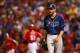 ARLINGTON, TX - SEPTEMBER 30: David Price #14 of the Tampa Bay Rays reacts after the final out of the eighth inning against the Texas Rangers during the American League Wild Card tiebreaker game at Rangers Ballpark in Arlington on September 30, 2013 in A