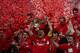 ISTANBUL, TURKEY - MAY 25: Liverpool captain Steven Gerrard lifts the European Cup after Liverpool won the European Champions League final between Liverpool and AC Milan on May 25, 2005 at the Ataturk Olympic Stadium in Istanbul, Turkey. (Photo by Alex