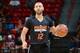 LAS VEGAS, NV - JULY 13: Kendall Marshall #12 of the Phoenix Suns drives the ball up court during NBA Summer League game between the Phoenix Suns and the Portland Trail Blazers on July 13, 2013 at the Thomas & Mack Center in Las Vegas, Nevada. NOTE TO US