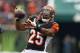 CINCINNATI, OH - DECEMBER 08: Giovani Bernard #25 of the Cincinnati Bengals catches a pass during the NFL game against the Indianapolis Colts at Paul Brown Stadium on December 8, 2013 in Cincinnati, Ohio. (Photo by Andy Lyons/Getty Images)