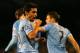 LONDON, ENGLAND - DECEMBER 21: Jesus Navas of Manchester City celebrates scoring their third goal during the Barclays Premier League match between Fulham and Manchester City at Craven Cottage on December 21, 2013 in London, England. (Photo by Clive Rose