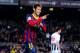 BARCELONA, SPAIN - DECEMBER 17: Neymar of FC Barcelona celebrates after scoring his team's third goal during the Copa del Rey round of 32 second leg match between FC Barcelona and Cartagena at Camp Nou on December 17, 2013 in Barcelona, Spain. (Photo by