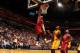 MIAMI, FL - DECEMBER 18: Dwyane Wade #3 of the Miami Heat dunks against the Indiana Pacers on December 18, 2013 at American Airlines Arena in Miami, Florida. NOTE TO USER: User expressly acknowledges and agrees that, by downloading and/or using this photo