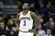 Dec 17, 2013; Cleveland, OH, USA; Cleveland Cavaliers shooting guard Dion Waiters (3) looks at the scoreboard in the third quarter against the Portland Trail Blazers at Quicken Loans Arena. Mandatory Credit: David Richard-USA TODAY Sports