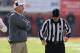 Nov 29, 2013; Lincoln, NE, USA; Nebraska Cornhuskers head coach Bo Pelini talks to an official during the game against the Iowa Hawkeyes in the second quarter at Memorial Stadium. Mandatory Credit: Bruce Thorson-USA TODAY Sports