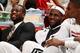 MIAMI, FL - NOVEMBER 19: Dwyane Wade #3, LeBron James #6, and Chris Bosh #1 of the Miami Heat smile while on the bench during the game against the Atlanta Hawks on November 19, 2013 at American Airlines Arena in Miami, Florida. NOTE TO USER: User expressl