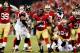 SAN FRANCISCO, CA - DECEMBER 23: Inside linebacker Patrick Willis #52 of the San Francisco 49ers celebrates a defensive stop against the Atlanta Falcons during a game at Candlestick Park on December 23, 2013 in San Francisco, California. (Photo by Steph