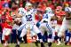 KANSAS CITY, MO - DECEMBER 22: Quarterback Andrew Luck #12 of the Indianapolis Colts passes during the game against the Kansas City Chiefs at Arrowhead Stadium on December 22, 2013 in Kansas City, Missouri. (Photo by Jamie Squire/Getty Images)