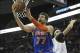 Dec 10, 2013; Cleveland, OH, USA; New York Knicks power forward Andrea Bargnani (77) drives to the basket against the Cleveland Cavaliers in the fourth quarter at Quicken Loans Arena. Mandatory Credit: David Richard-USA TODAY Sports