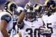 INDIANAPOLIS, IN - NOVEMBER 10: Zac Stacy #30 of the St. Louis Rams celebrates after scoring a touchdown during the game against the Indianapolis Colts at Lucas Oil Stadium on November 10, 2013 in Indianapolis, Indiana. (Photo by Andy Lyons/Getty Image
