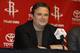 HOUSTON - JUNE 26: Houston Rockets GM Daryl Morey speaks during his press conference on June 26, 2009 at The Toyota Center in Houston, Texas. NOTE TO USER: User expressly acknowledges and agrees that, by downloading and/or using this Photograph, user is