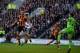HULL, ENGLAND - DECEMBER 26: James Chester of Hull scores an own goal in front of Wayne Rooney of Manchester United during the Barclays Premier League match between Hull City and Manchester United at KC Stadium on December 26, 2013 in Hull, England. (Ph