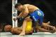 Jul 6, 2013; Las Vegas, NV, USA; Chris Weidman (blue shorts) defeated Anderson Silva (yellow shorts) in their Middleweight Chamionship Bout in the second round at the MGM Grand Garden Arena. Mandatory Credit: Jayne Kamin-Oncea-USA TODAY Sports