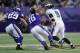 MINNEAPOLIS, MN - DECEMBER 15: Nick Foles #9 of the Philadelphia Eagles scrambles with the ball as Jared Allen #69 and Brian Robison #96 of the Minnesota Vikings give chase during the second quarter of the game on December 15, 2013 at Mall of America Fiel