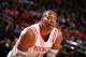 HOUSTON, TX - DECEMBER 26: Dwight Howard #12 of the Houston Rockets reacts to a play against the Memphis Grizzlies on December 26, 2013 at the Toyota Center in Houston, Texas. NOTE TO USER: User expressly acknowledges and agrees that, by downloading and
