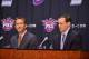 PHOENIX, AZ - MAY 28: Jeff Hornacek head coach of the Phoenix Suns and General Manager of the Phoenix Suns Ryan McDonough pose for a picture on May 28, 2013 at U.S. Airways Center in Phoenix, Arizona. NOTE TO USER: User expressly acknowledges and agrees