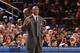 NEW YORK, NY - DECEMBER 27: Dwane Casey of the Toronto Raptors reacts during the game against the New York Knicks on December 27, 2013 at Madison Square Garden in New York City, New York. NOTE TO USER: User expressly acknowledges and agrees that, by downl