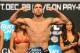 Dec 27, 2013; Las Vegas, NV, USA; Chris Weidman weighs-in for his UFC Middleweight Title Fight against Anderson Silva (not pictured) at MGM Grand Garden Arena. Mandatory Credit: Jayne Kamin-Oncea-USA TODAY Sports