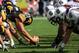 TAMPA, FL - JANUARY 01: The line of scrimmage is seen as the Iowa Hawkeyes attempt a field goal against the South Carolina Gamecocks during the Outback Bowl on January 1, 2009 at Raymond James Stadium in Tampa, Florida. (Photo by Scott Halleran/Getty Im