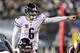 Dec 22, 2013; Philadelphia, PA, USA; Chicago Bears quarterback Jay Cutler (6) calls out instructions during the second quarter against the Philadelphia Eagles at Lincoln Financial Field. Mandatory Credit: Howard Smith-USA TODAY Sports