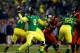 EUGENE, OR - NOVEMBER 29: Quarterback Marcus Mariota #8 of the Oregon Ducks throws a pass against the Oregon State Beavers during the 117th playing of the Civil War on November 29, 2013 at the Autzen Stadium in Eugene, Oregon. (Photo by Jonathan Ferrey/