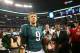 ARLINGTON, TX - DECEMBER 29: Nick Foles #9 of the Philadelphia Eagles looks on after their 24 to 22 win over the Dallas Cowboys at Cowboys Stadium on December 29, 2013 in Arlington, Texas. (Photo by Ronald Martinez/Getty Images)