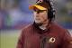 Dec 29, 2013; East Rutherford, NJ, USA; Washington Redskins head coach Mike Shanahan during the game against the New York Giants at MetLife Stadium. Mandatory Credit: Robert Deutsch-USA TODAY Sports