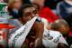 ATLANTA, GA - DECEMBER 06: Andrew Bynum #21 of the Cleveland Cavaliers reacts in the final minutes of their 108-89 loss to the Atlanta Hawks at Philips Arena on December 6, 2013 in Atlanta, Georgia. NOTE TO USER: User expressly acknowledges and agrees t