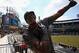 CHICAGO, IL - APRIL 01: A staue of former player Frank Thomas of the Chicago White Sox is seen in left field before the Opening Day game between the White Sox and the Kansas City Royals during the Opening Day game at U.S. Cellular Field on April 1, 2013 i
