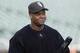 DETROIT - APRIL 20: Frank Thomas of the Chicago White Sox looks on prior to the game against the Detroit Tigers at Comerica Park on April 20, 2005 in Detroit, Michigan. The White Sox defeated the Tigers 9-1. (Photo by Tom Pidgeon/Getty Images)