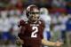 ATLANTA, GA - DECEMBER 31: Quarterback Johnny Manziel #2 of the Texas A&M Aggies argues a call during the the Chick-fil-A Bowl game against the Duke Blue Devils at the Georgia Dome on December 31, 2013 in Atlanta, Georgia. (Photo by Mike Zarrilli/Getty