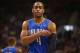 Dec 21, 2012; Toronto, ON, Canada; Orlando Magic shooting guard Arron Afflalo (4) during their game against the Toronto Raptors at the Air Canada Centre. The Raptors beat the Magic 93-90. Mandatory Credit: Tom Szczerbowski-USA TODAY Sports