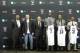 BROOKLYN, NY - July 18: General Manager Billy King, majority owner Mikhail Prokhorov, Head Coach Jason Kidd, Kevin Garnett #2, Paul Pierce #34, and Jason Terry #31 of the Brooklyn Nets pose during a press conference at the Barclays Center on July 18, 2013