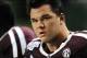Dec 31, 2013; Atlanta, GA, USA; Texas A&M Aggies offensive linesman Jake Matthews (75) on the bench against the Duke Blue Devils during the first quarter in the 2013 Chick-fil-a Bowl at the Georgia Dome. Mandatory Credit: Dale Zanine-USA TODAY Sports