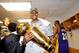 ORLANDO, FL - JUNE 14: Andrew Bynum #17 of the Los Angeles Lakers celebrates with the Larry O'Brien Championship trophy in the locker room after the Lakers won 99-86 to win the NBA Championship against the Orlando Magic in Game Five of the 2009 NBA Final