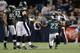 Dec 29, 2013; Arlington, TX, USA; Philadelphia Eagles cornerback Brandon Boykin (22) celebrates with his teammates on the field after making an interception in the fourth quarter against the Dallas Cowboys at AT&T Stadium. The Eagle beat the Cowboys 24-22