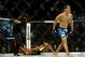 Jul 6, 2013; Las Vegas, NV, USA; Chris Weidman, blue shorts, defeated Anderson Silva (yellow shorts) in their Middleweight Chamionship Bout in the second round with a TKO at the MGM Grand Garden Arena. Mandatory Credit: Jayne Kamin-Oncea-USA TODAY Sports