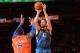 NEW YORK, NY - NOVEMBER 03: Kevin Love #42 of the Minnesota Timberwolves shoots a jump shot against the New York Knicks on November 3, 2013 at Madison Square Garden in New York City, New York. NOTE TO USER: User expressly acknowledges and agrees that, by