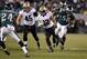 Jan 4, 2014; Philadelphia, PA, USA; New Orleans Saints running back Mark Ingram (22) runs the ball against the Philadelphia Eagles during the second half of the 2013 NFC wild card playoff football game at Lincoln Financial Field. Mandatory Credit: Joe Cam