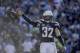 SAN DIEGO, CA - DECEMBER 22: Eric Weddle #32 of the San Diego Chargers reacts to his interception against the Oakland Raiders on December 22, 2013 at Qualcomm Stadium in San Diego, California. (Photo by Donald Miralle/Getty Images)